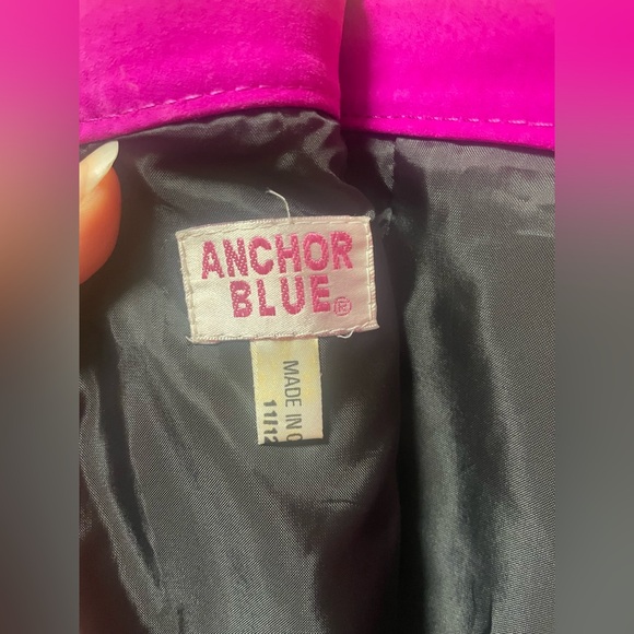 Vintage 90’s Neon Fuchsia Leather Suede Mini Skirt - Picture 6 of 12